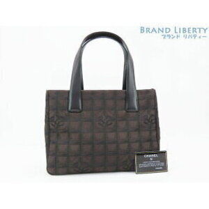 Chanel Travel Line Tote Bag Shoulder Black Maroon Nylon Leather